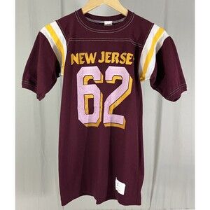 VTG Sportswear T-Shirt Adult Small New Jersey #62 Burgundy Retro